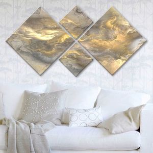 Set 4 tablouri decorative, 4MDF209500189, MDF, Imprimat UV, Multicolor imagine