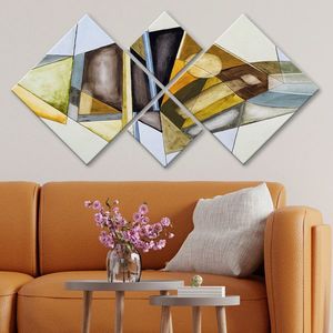 Set 4 tablouri decorative, 4MDF218654635, MDF, Imprimat UV, Multicolor imagine