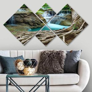 Set 4 tablouri decorative, 4MDF219109297, MDF, Imprimat UV, Multicolor imagine