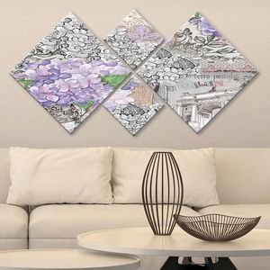 Set 4 tablouri decorative, 4MDF220108534, MDF, Imprimat UV, Multicolor imagine