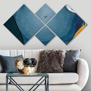 Set 4 tablouri decorative, 4MDF2209796, MDF, Imprimat UV, Multicolor imagine