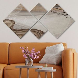 Set 4 tablouri decorative, 4MDF2209841, MDF, Imprimat UV, Multicolor imagine