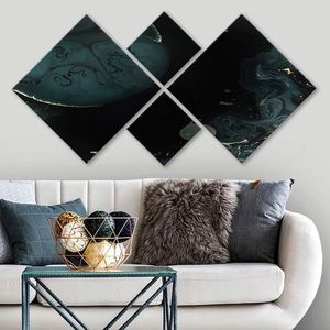 Set 4 tablouri decorative, 4MDF2210457, MDF, Imprimat UV, Multicolor imagine