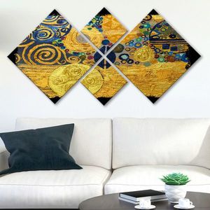 Set 4 tablouri decorative, 4MDF222201946, MDF, Imprimat UV, Multicolor imagine