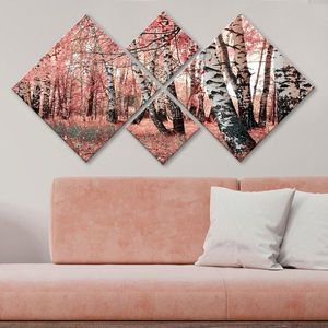 Set 4 tablouri decorative, 4MDF225102556, MDF, Imprimat UV, Multicolor imagine