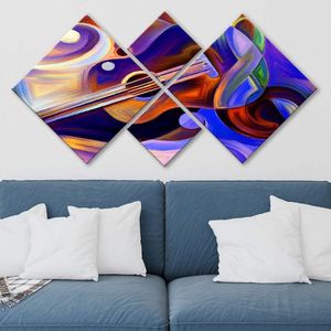 Set 4 tablouri decorative, 4MDF225929653, MDF, Imprimat UV, Multicolor imagine