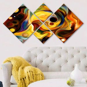Set 4 tablouri decorative, 4MDF225930637, MDF, Imprimat UV, Multicolor imagine