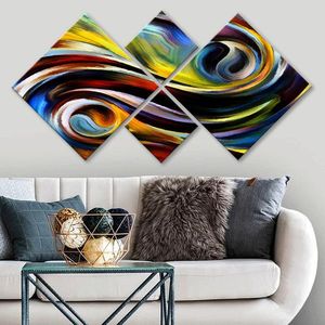 Set 4 tablouri decorative, 4MDF225930748, MDF, Imprimat UV, Multicolor imagine