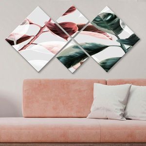 Set 4 tablouri decorative, 4MDF2259857, MDF, Imprimat UV, Multicolor imagine