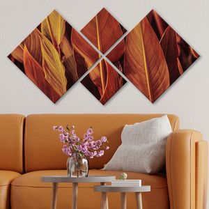 Set 4 tablouri decorative, 4MDF2310825, MDF, Imprimat UV, Multicolor imagine