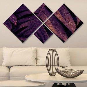 Set 4 tablouri decorative, 4MDF2310839, MDF, Imprimat UV, Multicolor imagine