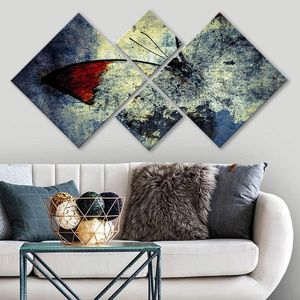 Set 4 tablouri decorative, 4MDF233816548, MDF, Imprimat UV, Multicolor imagine