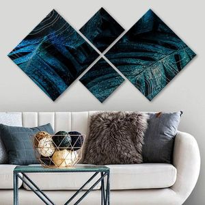 Set 4 tablouri decorative, 4MDF2338652, MDF, Imprimat UV, Multicolor imagine