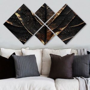 Set 4 tablouri decorative, 4MDF2365070, MDF, Imprimat UV, Multicolor imagine