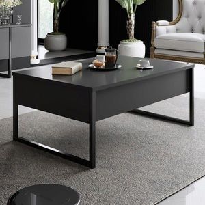 Masuta de cafea, Bexley, Luxe, 90x60x40 cm, PAL, Antracit / Negru imagine