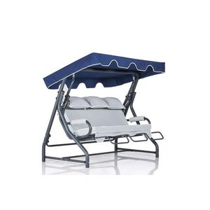 Balansoar de gradina 3 locuri, Clara, Salvia 1, Metal, Multicolor imagine