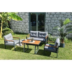 Set mobilier de gradina, Clara, Tivoli, Cadru: 100% ALUMINIU, Antracit / Gri imagine