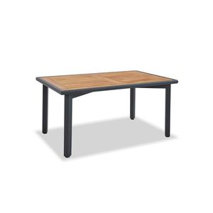 Masa de gradina, Clara, Berlin, 155x75x95 cm, Cadru: 100% ALUMINIU, Antracit / Lemn imagine