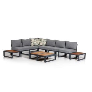 Set mobilier de gradina, Clara, Lapuarta 3, Cadru: 100% ALUMINIU, Multicolor imagine
