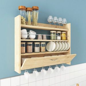 Raft de bucatarie, Dovelle, Knott, 85x15x65 cm, PAL, Stejar imagine