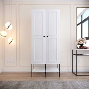 Dulap pentru haine, Comforty, Martin 2, 84x200x50 cm, PAL, Alb imagine