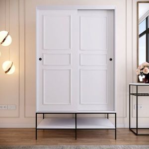 Dulap pentru haine, Comforty, Martin 120, 120x200x57 cm, PAL, Alb imagine