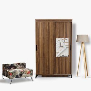 Dulap pentru haine, Comforty, Pasific Home Fuga 120, 120x216x60 cm, PAL, Maro imagine