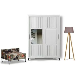 Dulap pentru haine, Comforty, Pasific Home Fuga 120, 120x216x60 cm, PAL, Alb imagine