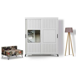 Dulap pentru haine, Comforty, Pasific Home Fuga 180, 180x216x60 cm, PAL, Alb imagine