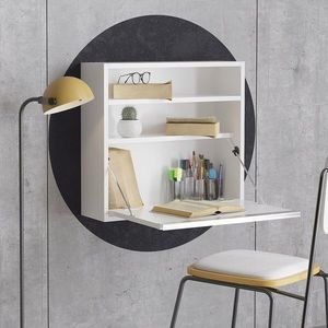 Birou, Elegance, Optimum, 64x60x20 cm, PAL, Alb imagine