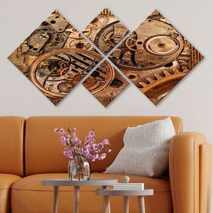 Set 4 tablouri decorative, 4MDF245256766, MDF, Imprimat UV, Multicolor imagine