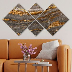 Set 4 tablouri decorative, 4MDF2524484, MDF, Imprimat UV, Multicolor imagine