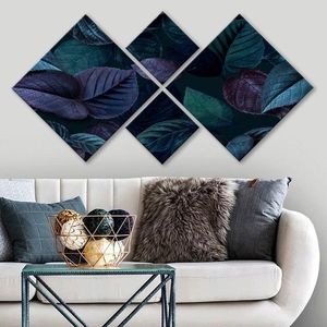 Set 4 tablouri decorative, 4MDF26726, MDF, Imprimat UV, Multicolor imagine