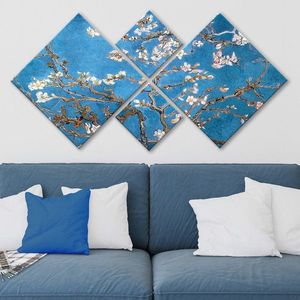 Set 4 tablouri decorative, 4MDF277775, MDF, Imprimat UV, Multicolor imagine