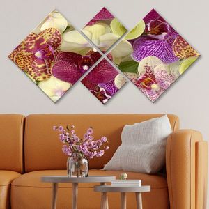 Set 4 tablouri decorative, 4MDF27857242, MDF, Imprimat UV, Multicolor imagine