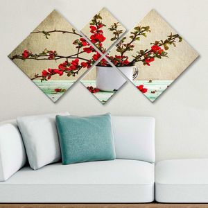 Set 4 tablouri decorative, 4MDF280552241, MDF, Imprimat UV, Multicolor imagine