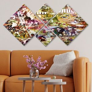 Set 4 tablouri decorative, 4MDF2812607, MDF, Imprimat UV, Multicolor imagine