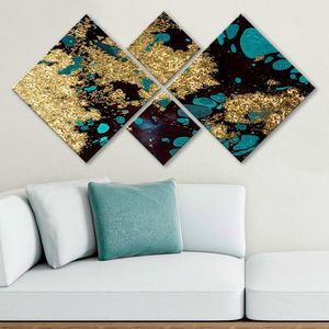 Set 4 tablouri decorative, 4MDF297812846, MDF, Imprimat UV, Multicolor imagine