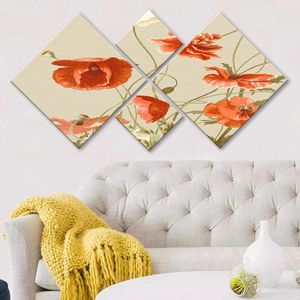 Set 4 tablouri decorative, 4MDF3020158, MDF, Imprimat UV, Multicolor imagine