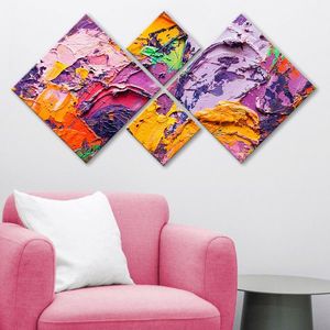 Set 4 tablouri decorative, 4MDF306782456, MDF, Imprimat UV, Multicolor imagine