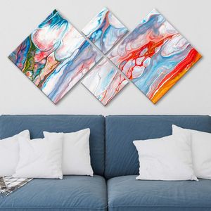 Set 4 tablouri decorative, 4MDF30803112803, MDF, Imprimat UV, Multicolor imagine
