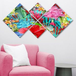 Set 4 tablouri decorative, 4MDF316140269, MDF, Imprimat UV, Multicolor imagine