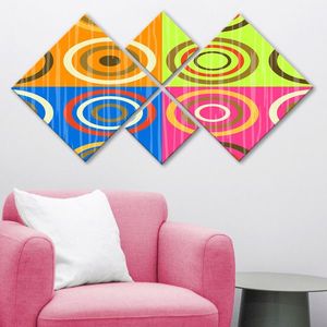Set 4 tablouri decorative, 4MDF3313401, MDF, Imprimat UV, Multicolor imagine