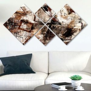 Set 4 tablouri decorative, 4MDF3332230, MDF, Imprimat UV, Multicolor imagine