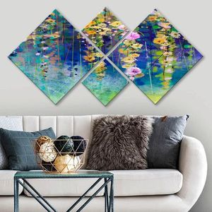 Set 4 tablouri decorative, 4MDF333920696, MDF, Imprimat UV, Multicolor imagine