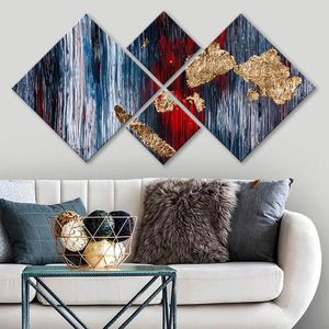 Set 4 tablouri decorative, 4MDF3418048, MDF, Imprimat UV, Multicolor imagine
