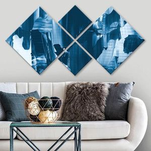 Set 4 tablouri decorative, 4MDF3418085, MDF, Imprimat UV, Multicolor imagine