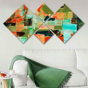 Set 4 tablouri decorative, 4MDF3418090, MDF, Imprimat UV, Multicolor imagine