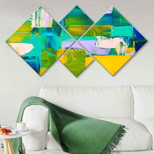 Set 4 tablouri decorative, 4MDF3418093, MDF, Imprimat UV, Multicolor imagine
