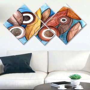 Set 4 tablouri decorative, 4MDF349797692, MDF, Imprimat UV, Multicolor imagine